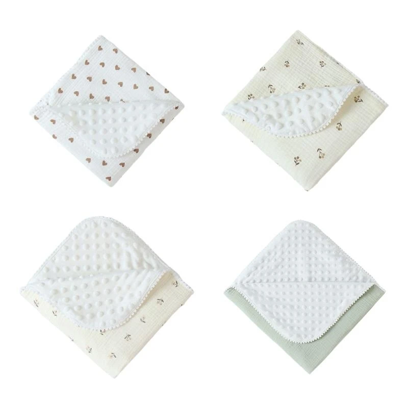 Cotton Front and Dotted Fleece Backing Receiving Blankets for Newborns Unisex 0-3 Year Quilts Super Nursery Blankets 4XBC
Cotton Front and Dotted Fleece Backing Receiving Blankets for Newborns Unisex 0-3 Year Quilts Super Nursery Blankets 4XBC