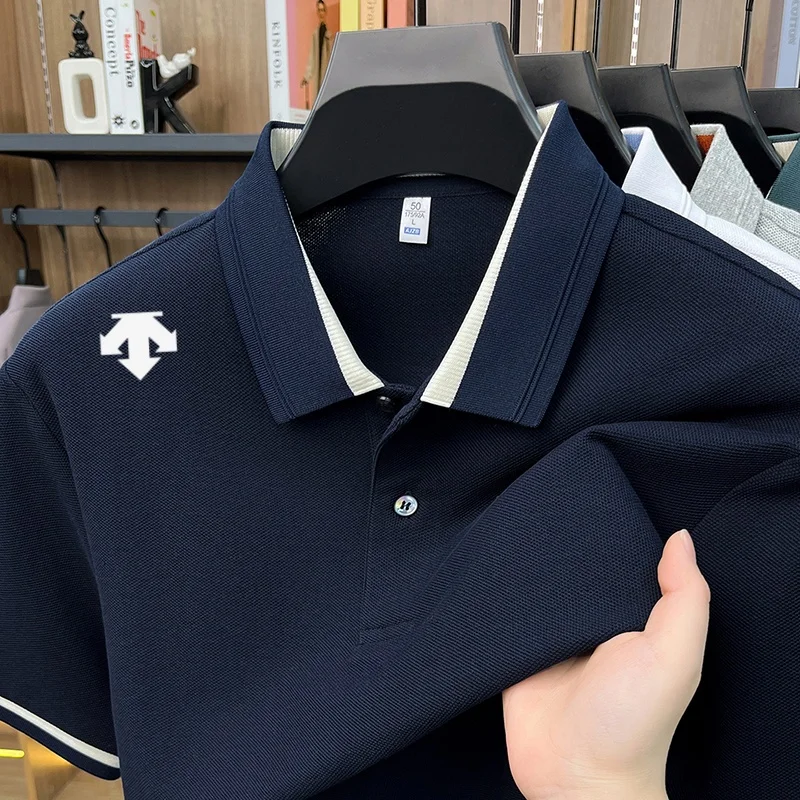 Summer men fashion light luxury embroider polo busine casual lapel versatile for work commut pure cotton short sleeve Tshirt top
Summer men fashion light luxury embroider polo busine casual lapel versatile for work commut pure cotton short sleeve Tshirt top