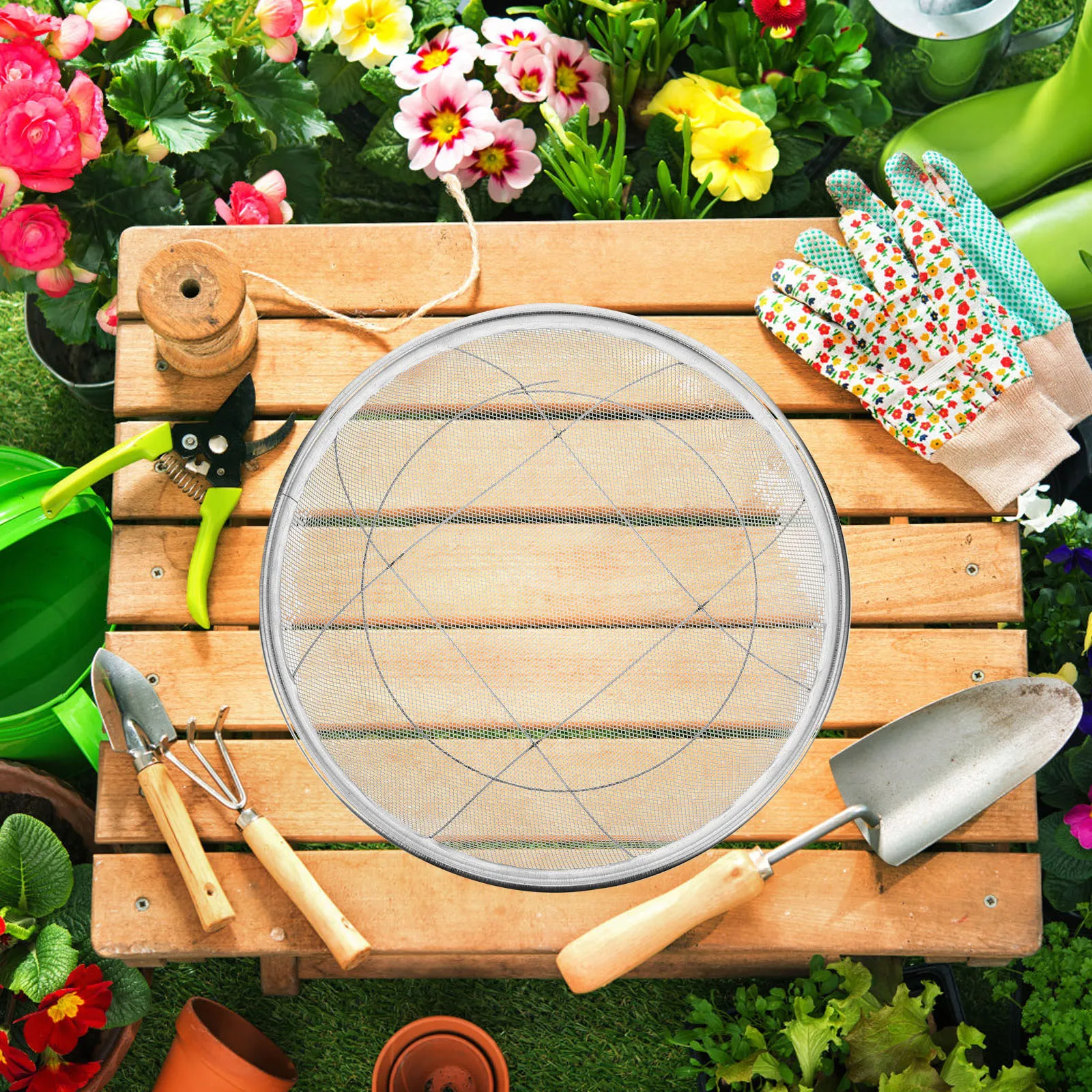 Gardening Sieve Soil Sifting Tool Sifter for Rocks Iron Wire Mesh Dirt Stainless Steel
Gardening Sieve Soil Sifting Tool Sifter for Rocks Iron Wire Mesh Dirt Stainless Steel