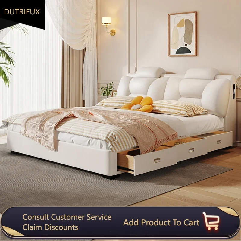 Luxury European Double Bed Cotton White Highend Sleeping Floor Queen Size Double Bed Storage Girls Letti Matrimoniali Furniture
Luxury European Double Bed Cotton White Highend Sleeping Floor Queen Size Double Bed Storage Girls Letti Matrimoniali Furniture