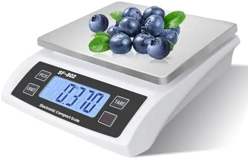 Digital Kitchen Scale 30kg, Stainless Steel Food Scale with LCD, Baking & Cooking, Coin Counting, Adapter Included
Digital Kitchen Scale 30kg, Stainless Steel Food Scale with LCD, Baking & Cooking, Coin Counting, Adapter Included