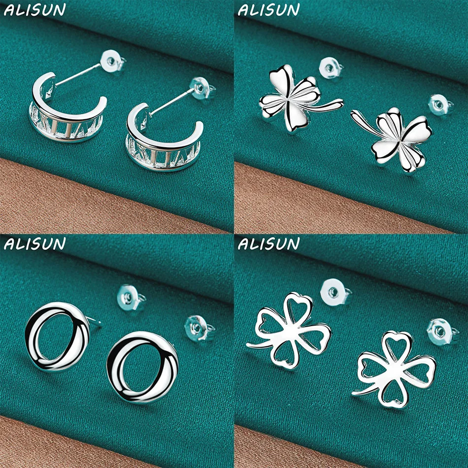 ALISUN 925 Sterling Silver Earrings Stud Earrings For Women Fashion Jewelry Charm Grace Noble Wedding Accessories
ALISUN 925 Sterling Silver Earrings Stud Earrings For Women Fashion Jewelry Charm Grace Noble Wedding Accessories