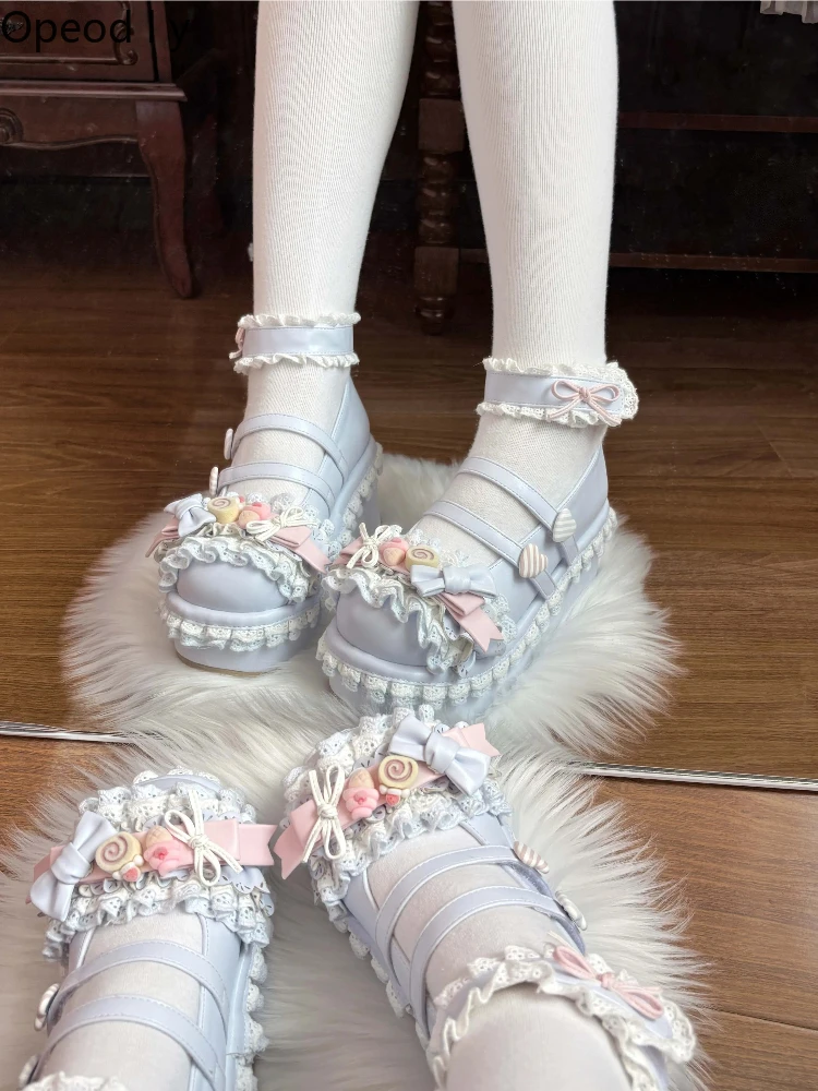 Japanese Original Sweet and Cute Lolita Platform Muffin Shoes Lace Bow Doll Sense Versatile Jk Uniform Women's Shoes
Japanese Original Sweet and Cute Lolita Platform Muffin Shoes Lace Bow Doll Sense Versatile Jk Uniform Women's Shoes