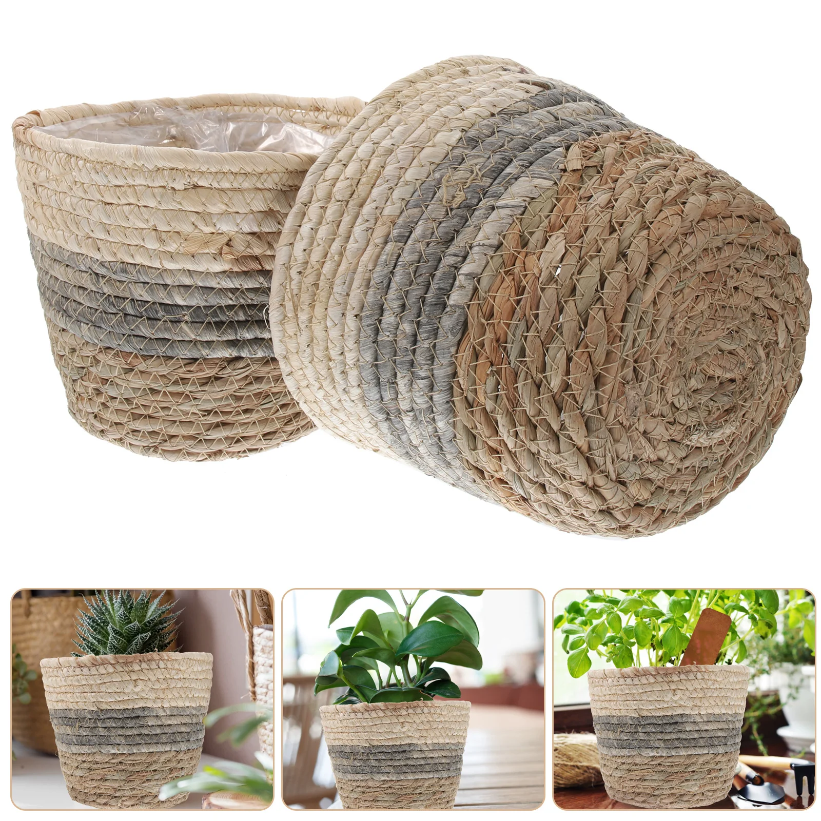 2Pcs Straw Woven Flower Baskets Decorative Plant Holders for Home Garden Desktop Bedroom Multi-Purpose Large Space Basket
2Pcs Straw Woven Flower Baskets Decorative Plant Holders for Home Garden Desktop Bedroom Multi-Purpose Large Space Basket