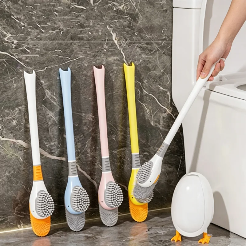 Милый мультяшный силиконовый ершик для унитаза в виде утки с подставкой, набор для чистки для дома и ванной комнаты
Милый мультяшный силиконовый ершик для унитаза в виде утки с подставкой, набор для чистки для дома и ванной комнаты
