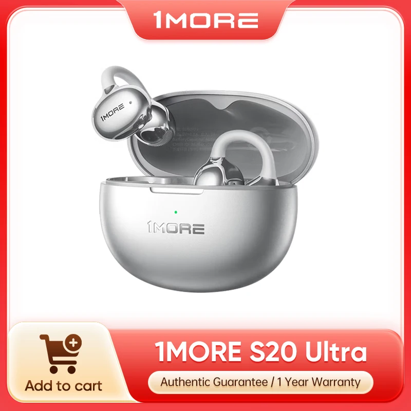 1MORE S20 Ultra Open-Ear Earbuds Bluetooth 6.0 Hi-Res LDAC 360° Spatial Audio ENC AI Translation IPX5 Sports Headphones
1MORE S20 Ultra Open-Ear Earbuds Bluetooth 6.0 Hi-Res LDAC 360° Spatial Audio ENC AI Translation IPX5 Sports Headphones