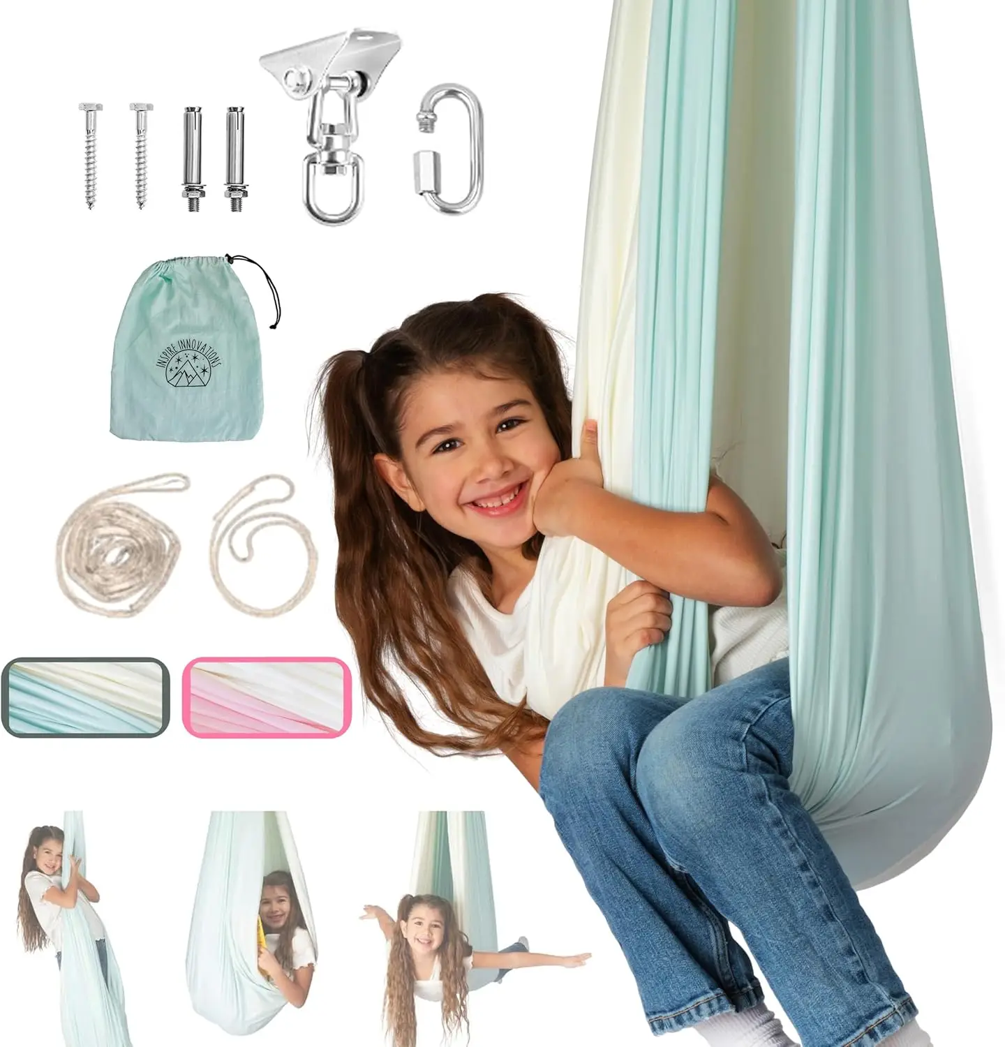 Double Layer Sensory Swing for Kids & Adults, Indoor Outdoor Therapy Hammock, Autism Swing, 220 lbs Capacity
Double Layer Sensory Swing for Kids & Adults, Indoor Outdoor Therapy Hammock, Autism Swing, 220 lbs Capacity