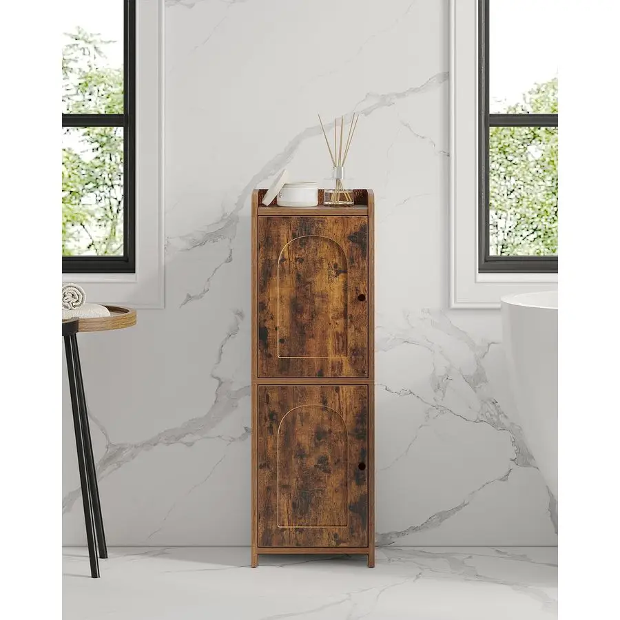 Storage Cabinet, Small Corner Floor Cabinet with 2 Doors and Adjustable Shelf, Narrow Toilet Paper Cabinets, Bathro Customizable
Storage Cabinet, Small Corner Floor Cabinet with 2 Doors and Adjustable Shelf, Narrow Toilet Paper Cabinets, Bathro Customizable