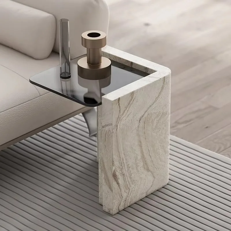 Customized Minimalist Bedroom Living Room Corner Side Table Tempered Glass Travertine Side Table Modern Marble Coffee Table
Customized Minimalist Bedroom Living Room Corner Side Table Tempered Glass Travertine Side Table Modern Marble Coffee Table