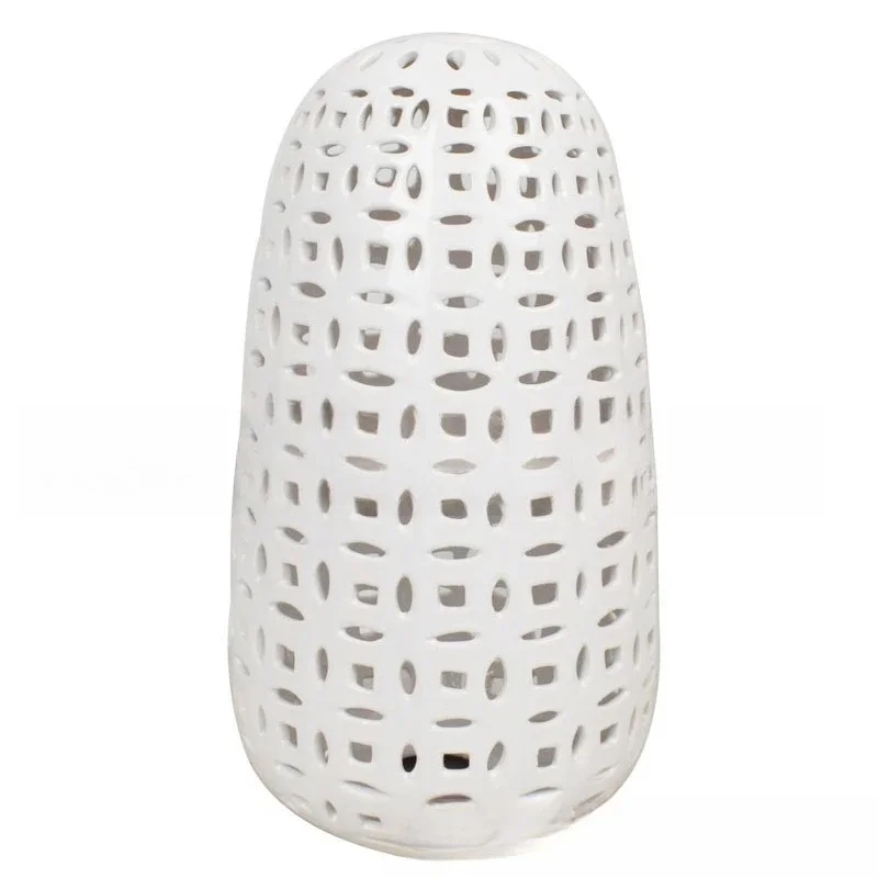 Copper coin hole hollow, electroplating solid color glaze white, medium and high temperature ceramic desk lamp base
Copper coin hole hollow, electroplating solid color glaze white, medium and high temperature ceramic desk lamp base