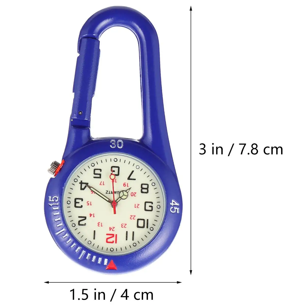 Stainless Steel Clip On Quartz Watch Large Dial Luminous Effect Camping Hiking Backpack Fob Belt Loop Unisex Watch Accessories
Stainless Steel Clip On Quartz Watch Large Dial Luminous Effect Camping Hiking Backpack Fob Belt Loop Unisex Watch Accessories