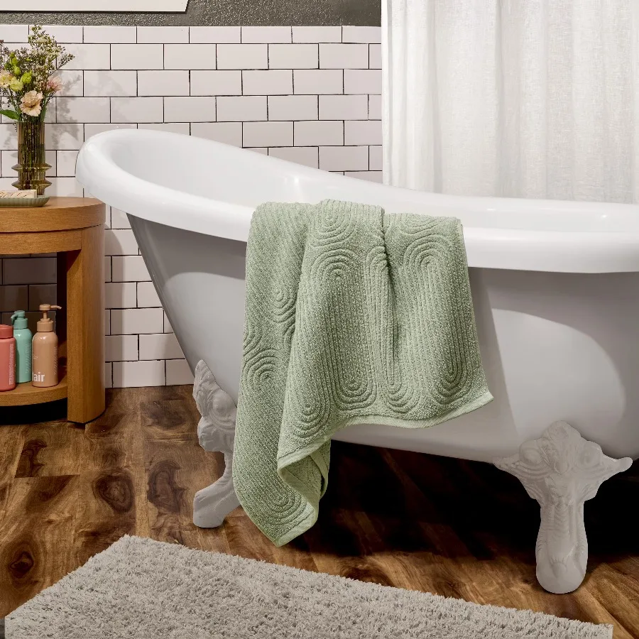 Drew Barrymore 6-Piece Towel Set, Soft 100% Cotton, Sage Green
Drew Barrymore 6-Piece Towel Set, Soft 100% Cotton, Sage Green