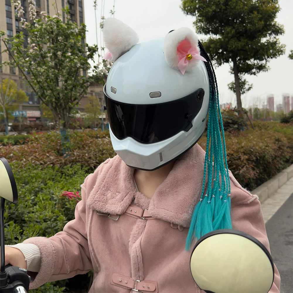 Персонализированное украшение для шлема, плетеный ремешок с кошачьими ушками, аксессуары для модификации шлема, аксессуары для мотоциклетного лыжного шлема, одна пара 
Персонализированное украшение для шлема, плетеный ремешок с кошачьими ушками, аксессуары для модификации шлема, аксессуары для мотоциклетного лыжного шлема, одна пара