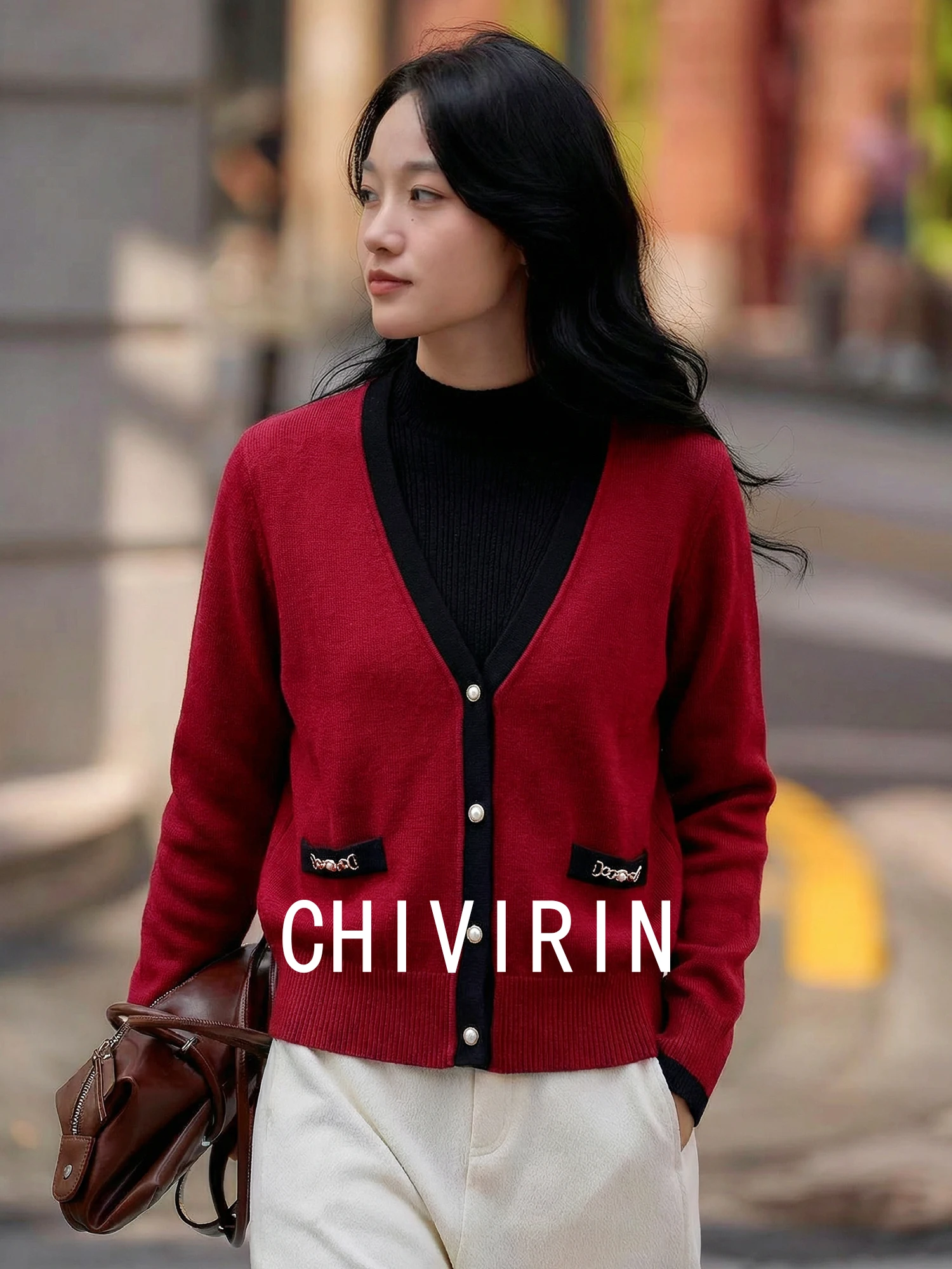 Chivirin Cashmere Knitted Sweater Women's Elegant Style Half High Collar Wool Blend Slimming Fake Two-Piece Spring Fashion
Chivirin Cashmere Knitted Sweater Women's Elegant Style Half High Collar Wool Blend Slimming Fake Two-Piece Spring Fashion
