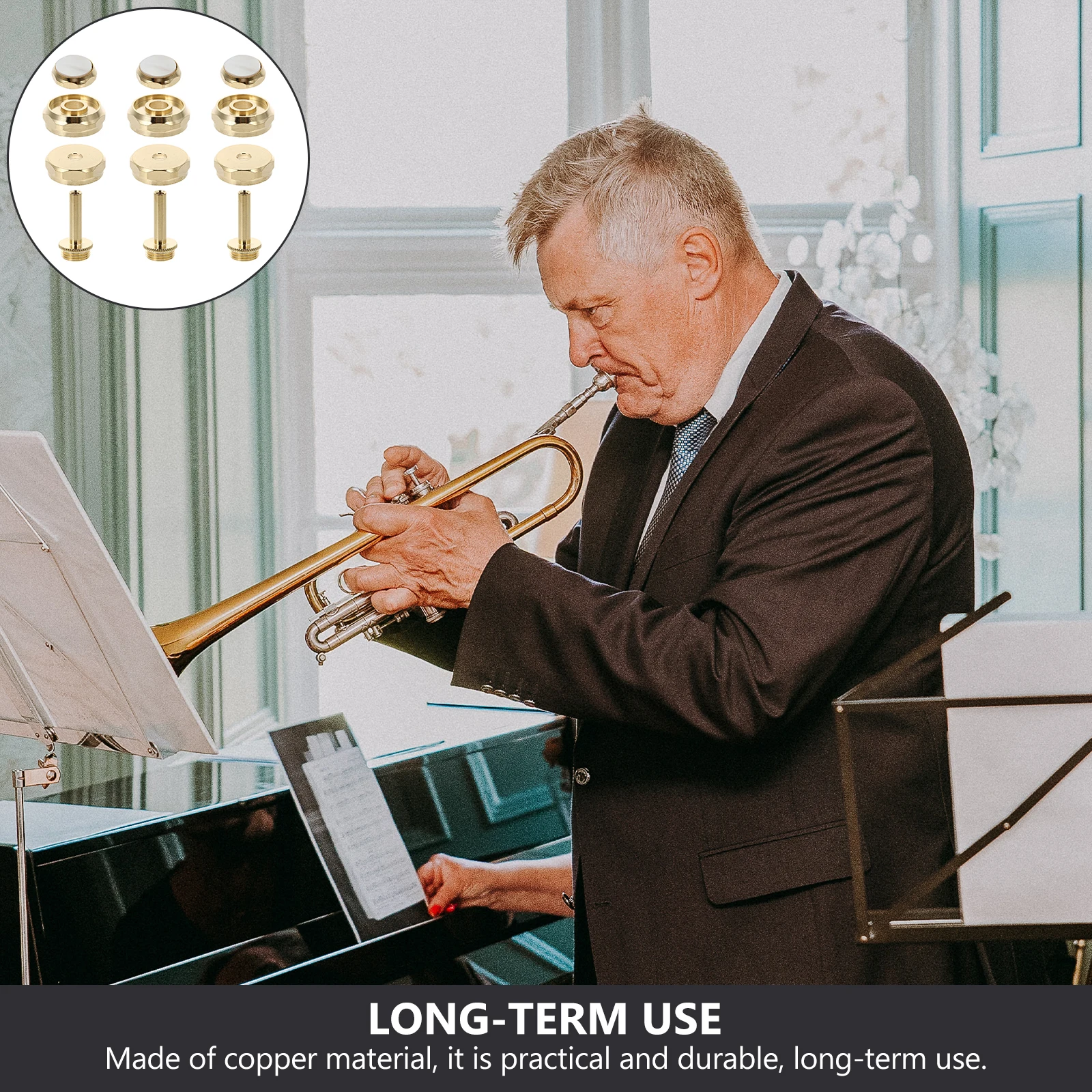 Copper Trumpet Finger Buttons Tools Piston Accessories Cases Valve Caps Bottom Repair Musical Instrument Brass
Copper Trumpet Finger Buttons Tools Piston Accessories Cases Valve Caps Bottom Repair Musical Instrument Brass