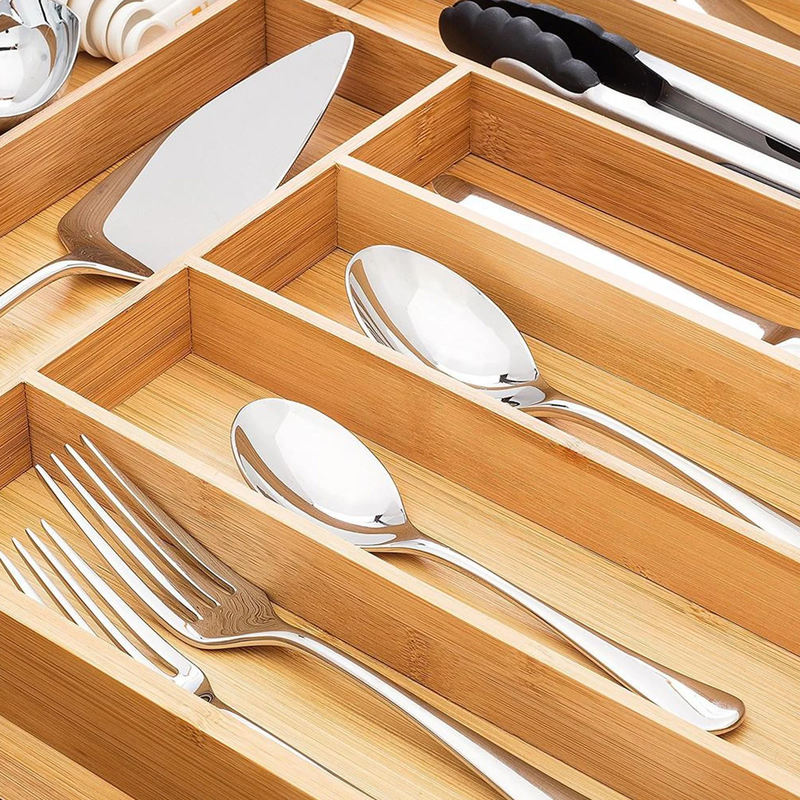 Bamboo Cutlery Tray Kitchen Storage Box Tableware ganizer Drawer Lightweight Eco Friendly Safe Material
Bamboo Cutlery Tray Kitchen Storage Box Tableware ganizer Drawer Lightweight Eco Friendly Safe Material