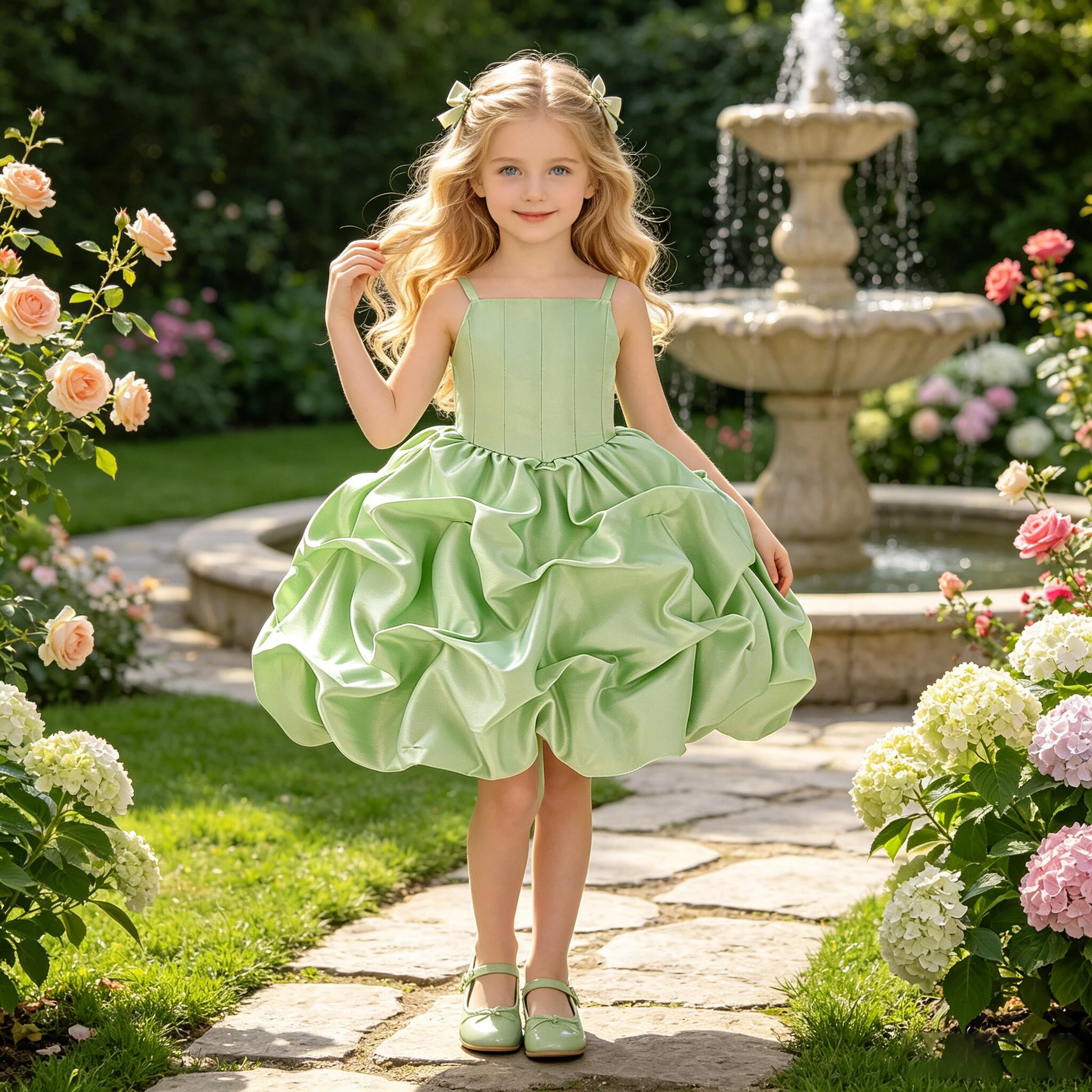 Summer Fold Bridesmaids Party Girls Dress Elegant Wedding Birthday Princess Prom Dress Girl Gala Graduation Host Evening Costume
Summer Fold Bridesmaids Party Girls Dress Elegant Wedding Birthday Princess Prom Dress Girl Gala Graduation Host Evening Costume