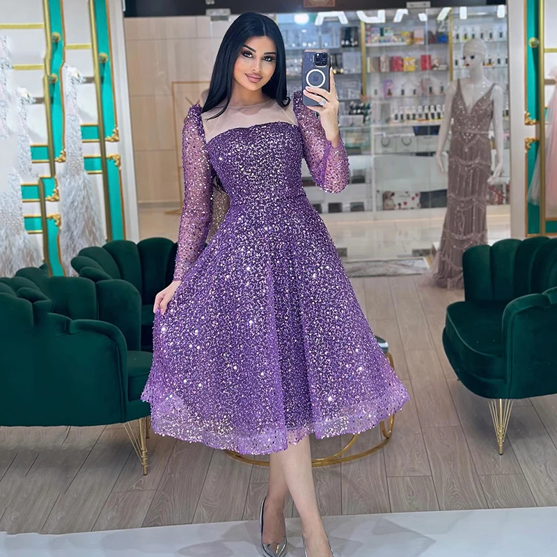Thinyfull Formal A-Line Prom Dresses Long Sleeve Sequines Tulle Evening Dress Saudi Arabia Cocktail Party Prom Gowns Custom Size
Thinyfull Formal A-Line Prom Dresses Long Sleeve Sequines Tulle Evening Dress Saudi Arabia Cocktail Party Prom Gowns Custom Size