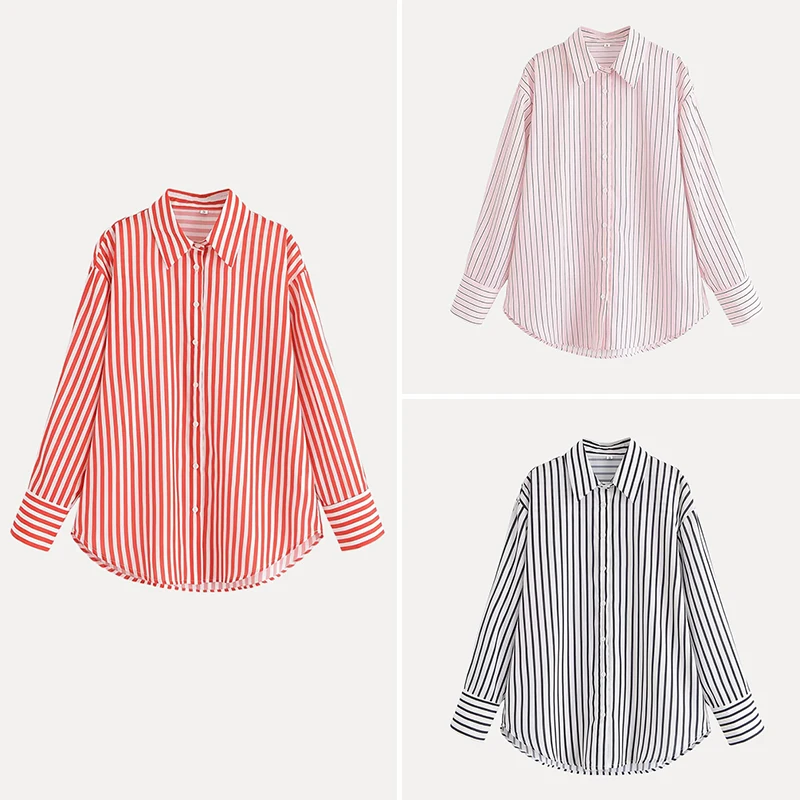 Z Women's Casual Striped Long Sve irt Loose Fit Faionable Commute Sle Polyester Fiber Summer New Arrival
Z Women's Casual Striped Long Sve irt Loose Fit Faionable Commute Sle Polyester Fiber Summer New Arrival