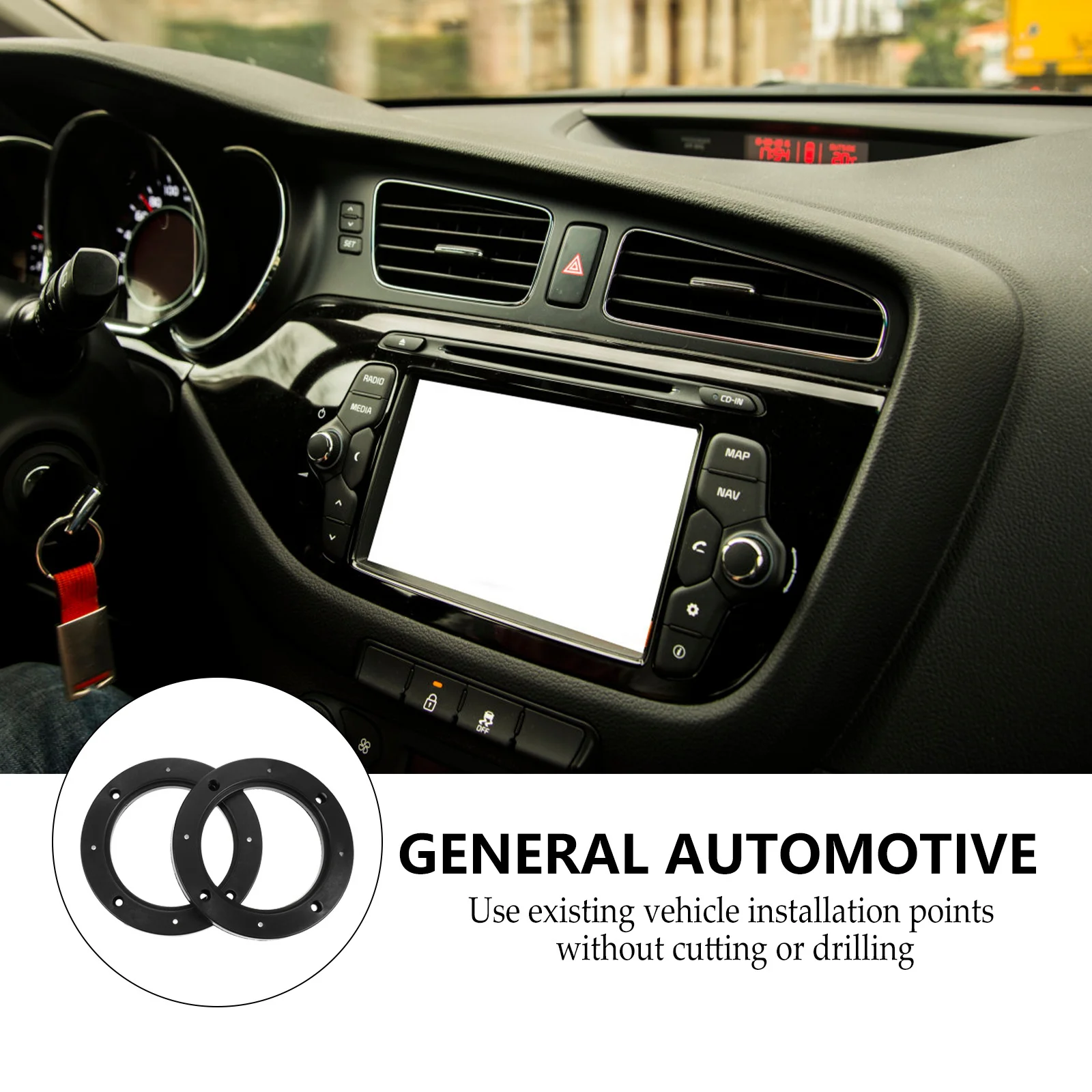 2Pairs Auto Audio Adapter Ring Simple Operation Save Labor Utilize Existing Mounting Points Speaker Spacers for Cars Boats
2Pairs Auto Audio Adapter Ring Simple Operation Save Labor Utilize Existing Mounting Points Speaker Spacers for Cars Boats