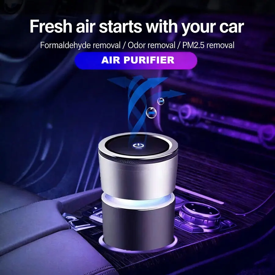 USB Mini Car Air Purifier Hepa Filter Removes PM2.5 Smoke Odor Negative Ion Color Ambient Light USB Powered Car Air Cleaner
USB Mini Car Air Purifier Hepa Filter Removes PM2.5 Smoke Odor Negative Ion Color Ambient Light USB Powered Car Air Cleaner
