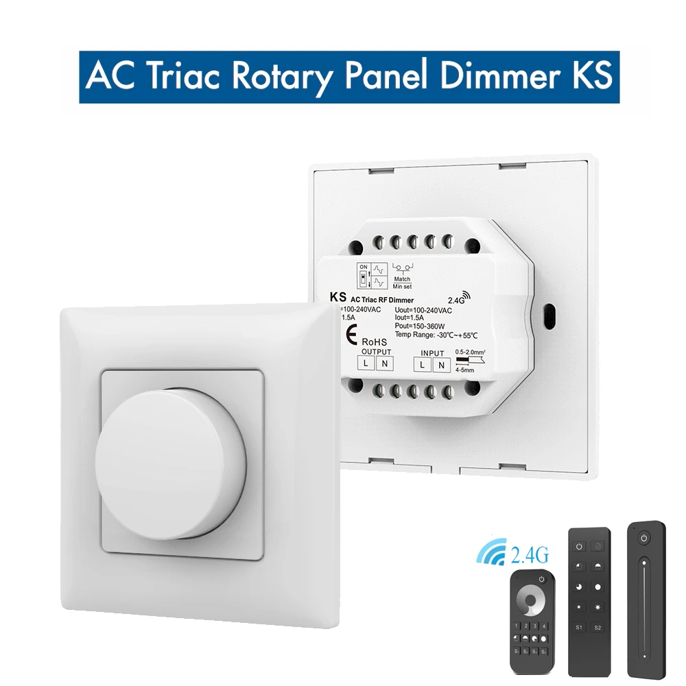 Роторный панельный диммер AC Triac KS, 1 канал, 180 А, 360 Вт, 2,4 Вт, выход переменного тока, фазовый диммер с 4-зонным дистанционным управлением RF G
Роторный панельный диммер AC Triac KS, 1 канал, 180 А, 360 Вт, 2,4 Вт, выход переменного тока, фазовый диммер с 4-зонным дистанционным управлением RF G