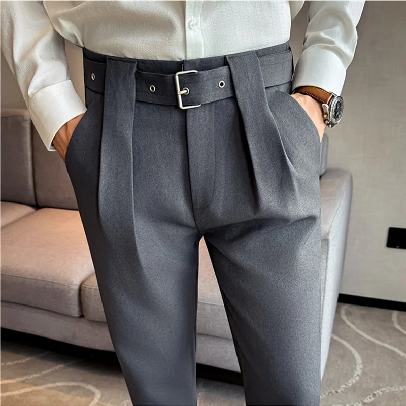 (Comes With Belt) Autumn Winter Thicken Wool Casual Pants Men's High Quality Fashion Design Slim Fit Social Party Trousers
(Comes With Belt) Autumn Winter Thicken Wool Casual Pants Men's High Quality Fashion Design Slim Fit Social Party Trousers