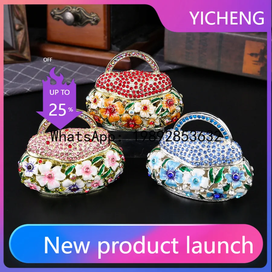 PYJ metal Qibaoyaki handicrafts Chinese enamel jewelry box creative home decoration flower basket bag ornament
PYJ metal Qibaoyaki handicrafts Chinese enamel jewelry box creative home decoration flower basket bag ornament