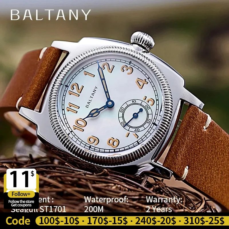 Baltany 1926 Mens Watches Dress Watch S4036C Dome Sapphire 20Bar Retro 36MM Automatic Watch Resistant Mechanical Wristwatches
Baltany 1926 Mens Watches Dress Watch S4036C Dome Sapphire 20Bar Retro 36MM Automatic Watch Resistant Mechanical Wristwatches