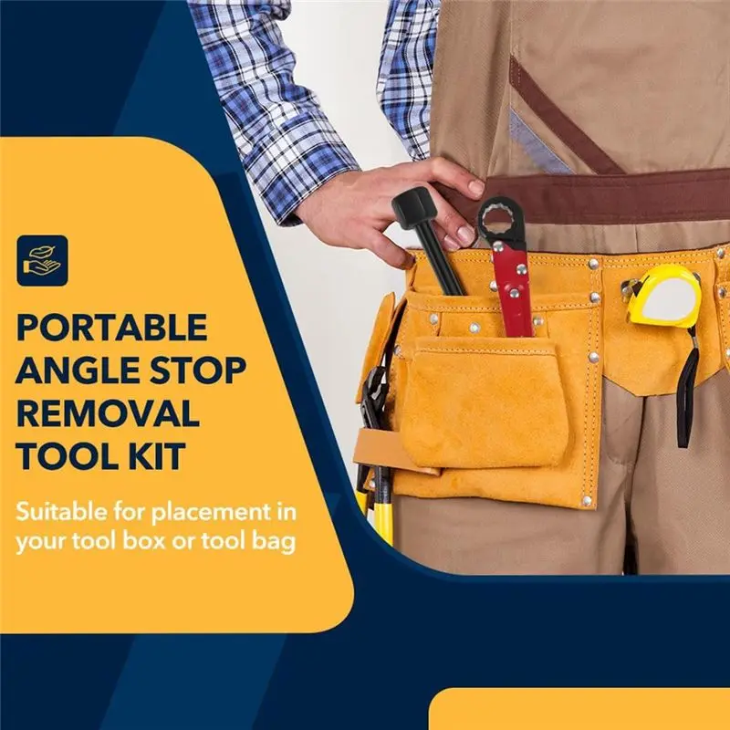 AB11-Plumbing Tools, Useful Angle Wrench Set, Plumbers Wrench Angle Stop Wrench Set Makes Plumbing Jobs Easier
AB11-Plumbing Tools, Useful Angle Wrench Set, Plumbers Wrench Angle Stop Wrench Set Makes Plumbing Jobs Easier