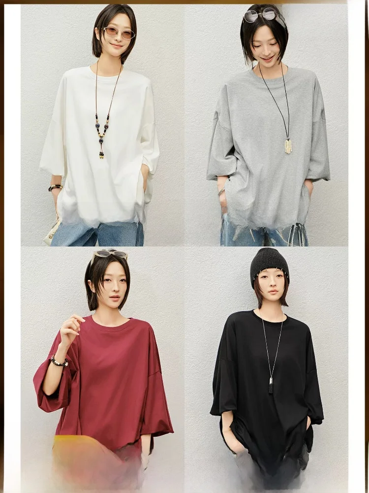 MeiYang Ultra Large Flower Bud T-Silk Soft Cotton Loose round Neck Pleated Seven Sleeve Wednesday Casual Classic Cotton T-Shi...
MeiYang Ultra Large Flower Bud T-Silk Soft Cotton Loose round Neck Pleated Seven Sleeve Wednesday Casual Classic Cotton T-Shi...
