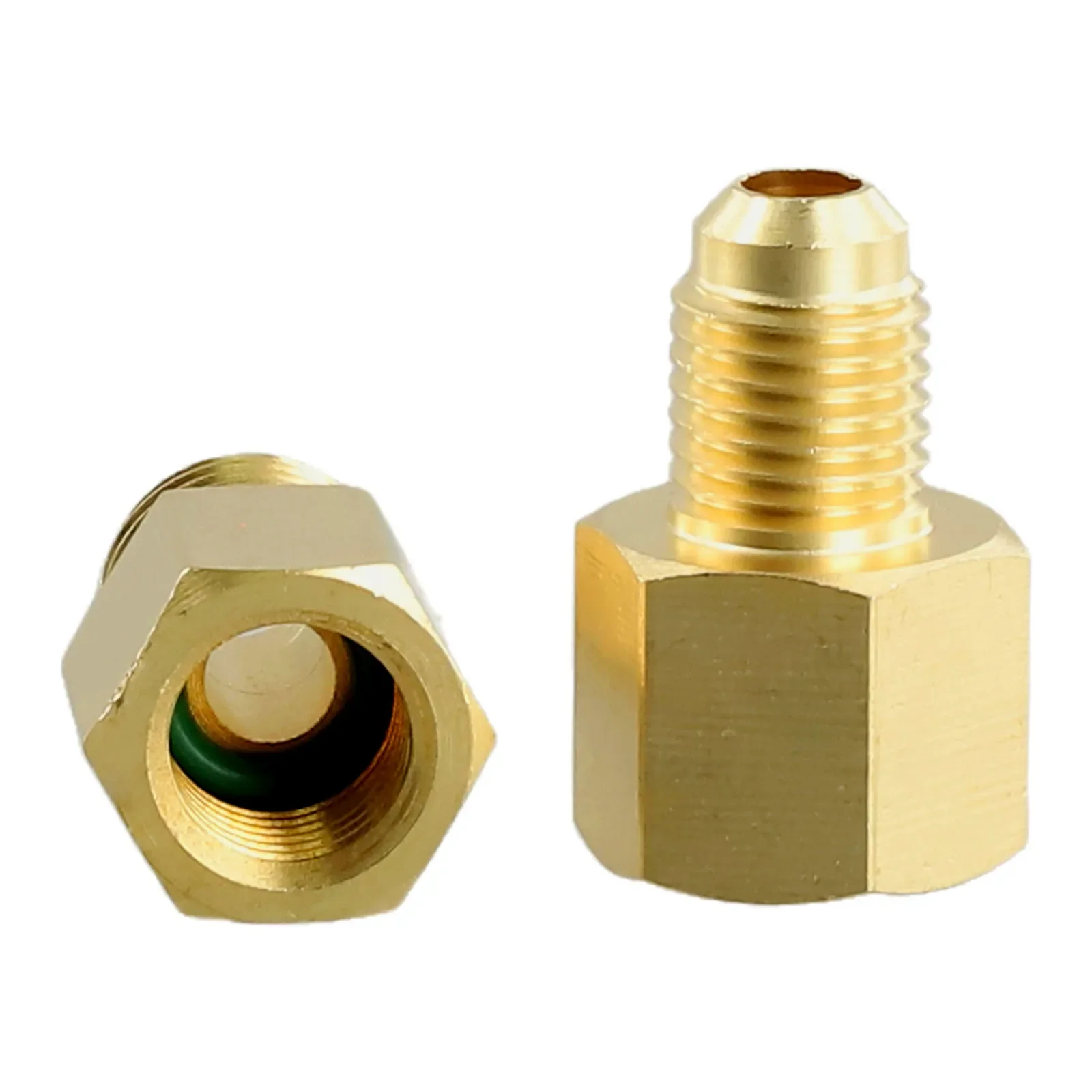 Brass Automotive Adapters R12 To R134a And R134a To R12 Brand New High Quality Gold Color 2pcs Valve System
Brass Automotive Adapters R12 To R134a And R134a To R12 Brand New High Quality Gold Color 2pcs Valve System