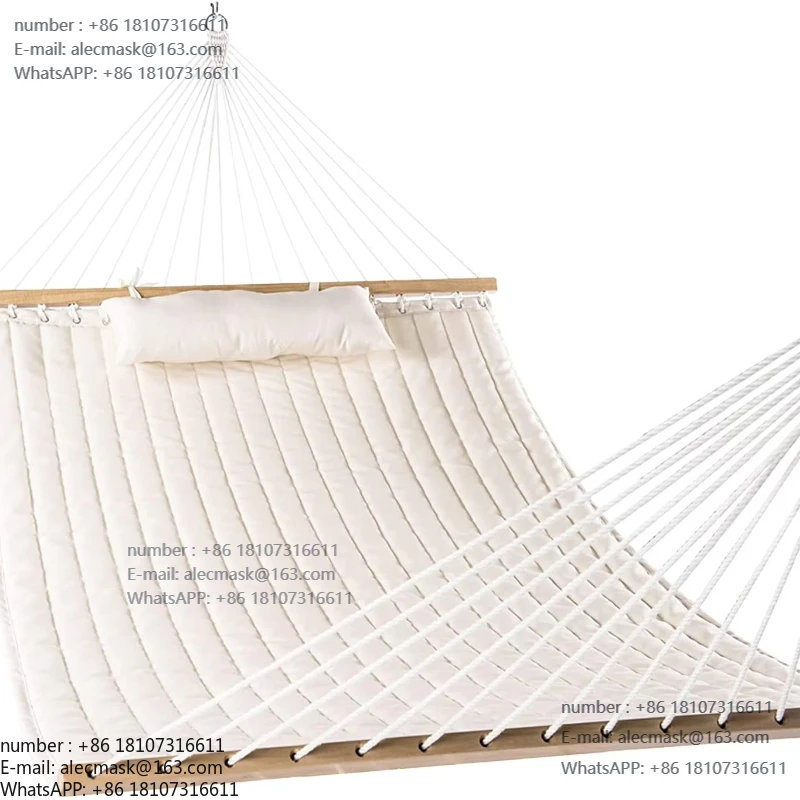 Hammock 55 inch double quilted fabric hammock swing with pillow natural
Hammock 55 inch double quilted fabric hammock swing with pillow natural