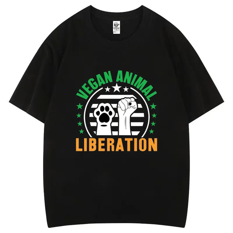 Funny Vegan Animal Liberation Cotton T Shirt Humor Style Harajuku Fashion Casual Print Tops Creative Trending Y2k Streetwear
Funny Vegan Animal Liberation Cotton T Shirt Humor Style Harajuku Fashion Casual Print Tops Creative Trending Y2k Streetwear