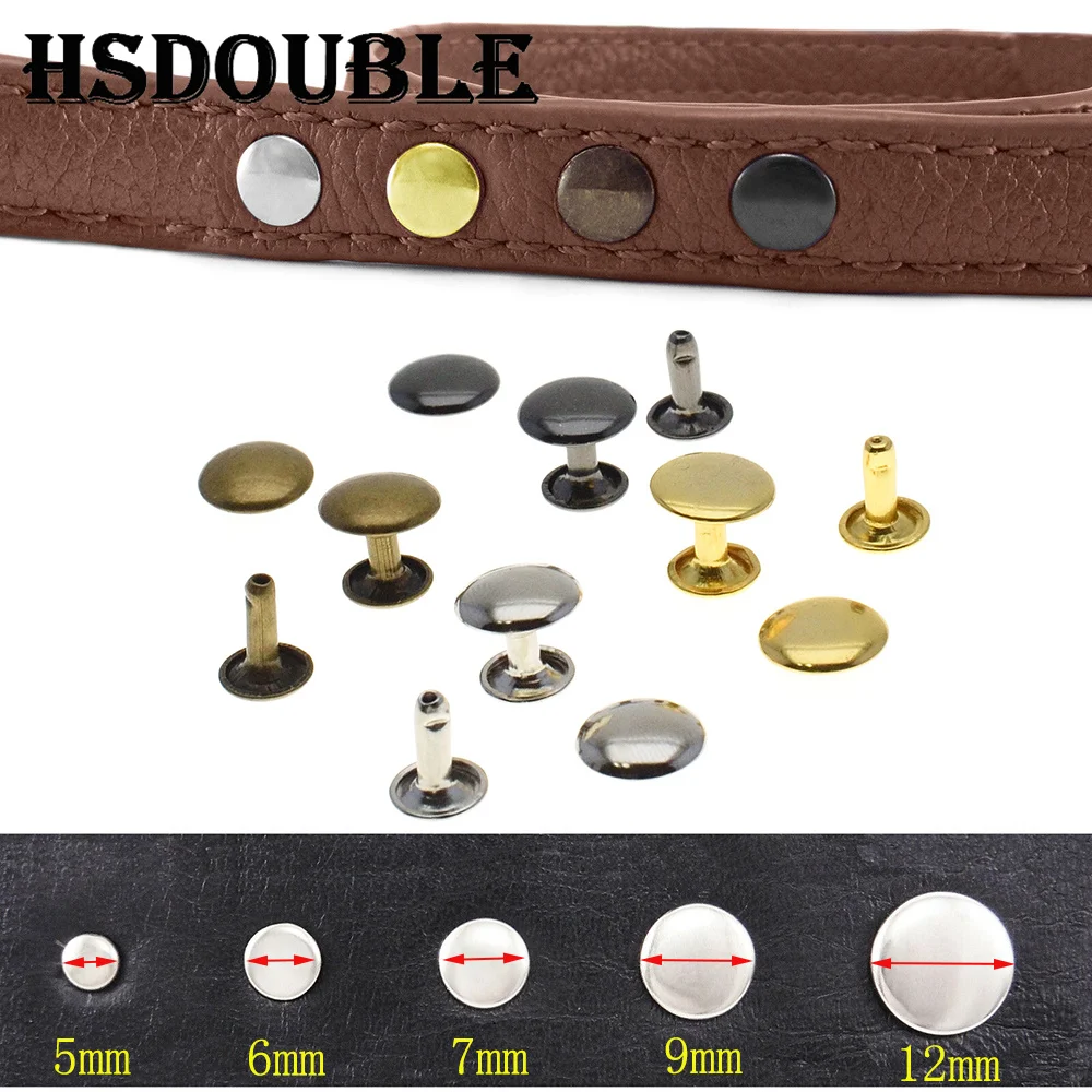 100 Pcs/Set Metal Double Cap Rivets Stud Rivets Collision Nail Metal Spike Leather Craft Repair 4 Colors
100 Pcs/Set Metal Double Cap Rivets Stud Rivets Collision Nail Metal Spike Leather Craft Repair 4 Colors