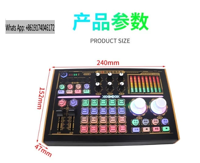 N8 Professional Recording Soundcard PC Mobile Phone Live Broadcast Sound Card Mixer Set Support 48V Mic PhPodcast Equipment
N8 Professional Recording Soundcard PC Mobile Phone Live Broadcast Sound Card Mixer Set Support 48V Mic PhPodcast Equipment