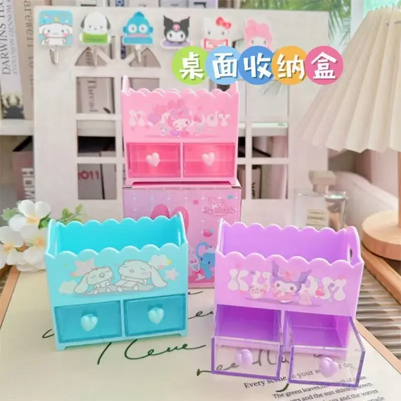 Sanrio Kawaii My Melody Desktop Plastic Storage Box Kuromi Cinnamoroll Anime Cartoon Fashion Exquisite Creative Drawer Small Box
Sanrio Kawaii My Melody Desktop Plastic Storage Box Kuromi Cinnamoroll Anime Cartoon Fashion Exquisite Creative Drawer Small Box