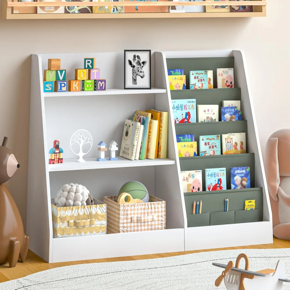 Children Cabinets ,3 Tier Wooden Kids Bookcase with Storage, Floor-to-Ceiling Baby Book Organizer with Sling, Children Cabinets
Children Cabinets ,3 Tier Wooden Kids Bookcase with Storage, Floor-to-Ceiling Baby Book Organizer with Sling, Children Cabinets