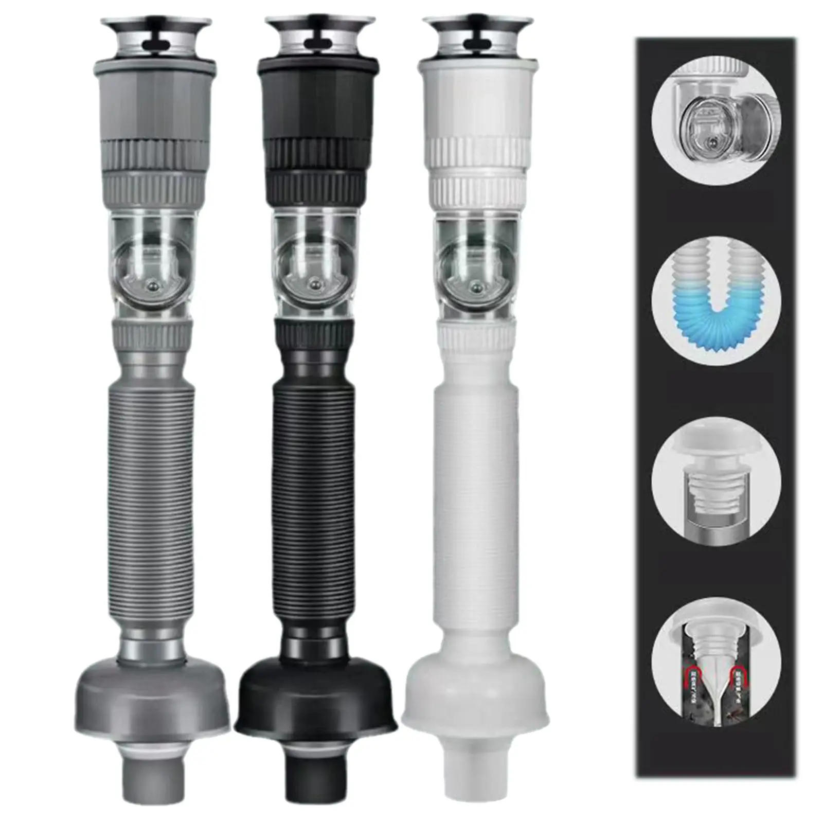 Bathroom Sink Drain Set Drainage Pipe 2 in 1 Flexible Expandable Drain Hole Extension Hose Drain Pipe for Home Kitchen Hotel
Bathroom Sink Drain Set Drainage Pipe 2 in 1 Flexible Expandable Drain Hole Extension Hose Drain Pipe for Home Kitchen Hotel