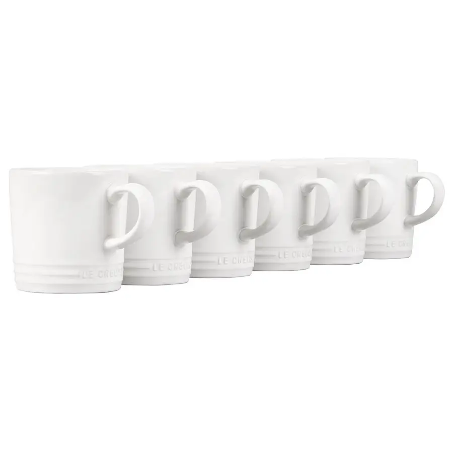 Stoneware Set of 6 London Mugs, 12 oz. Each, White
Stoneware Set of 6 London Mugs, 12 oz. Each, White