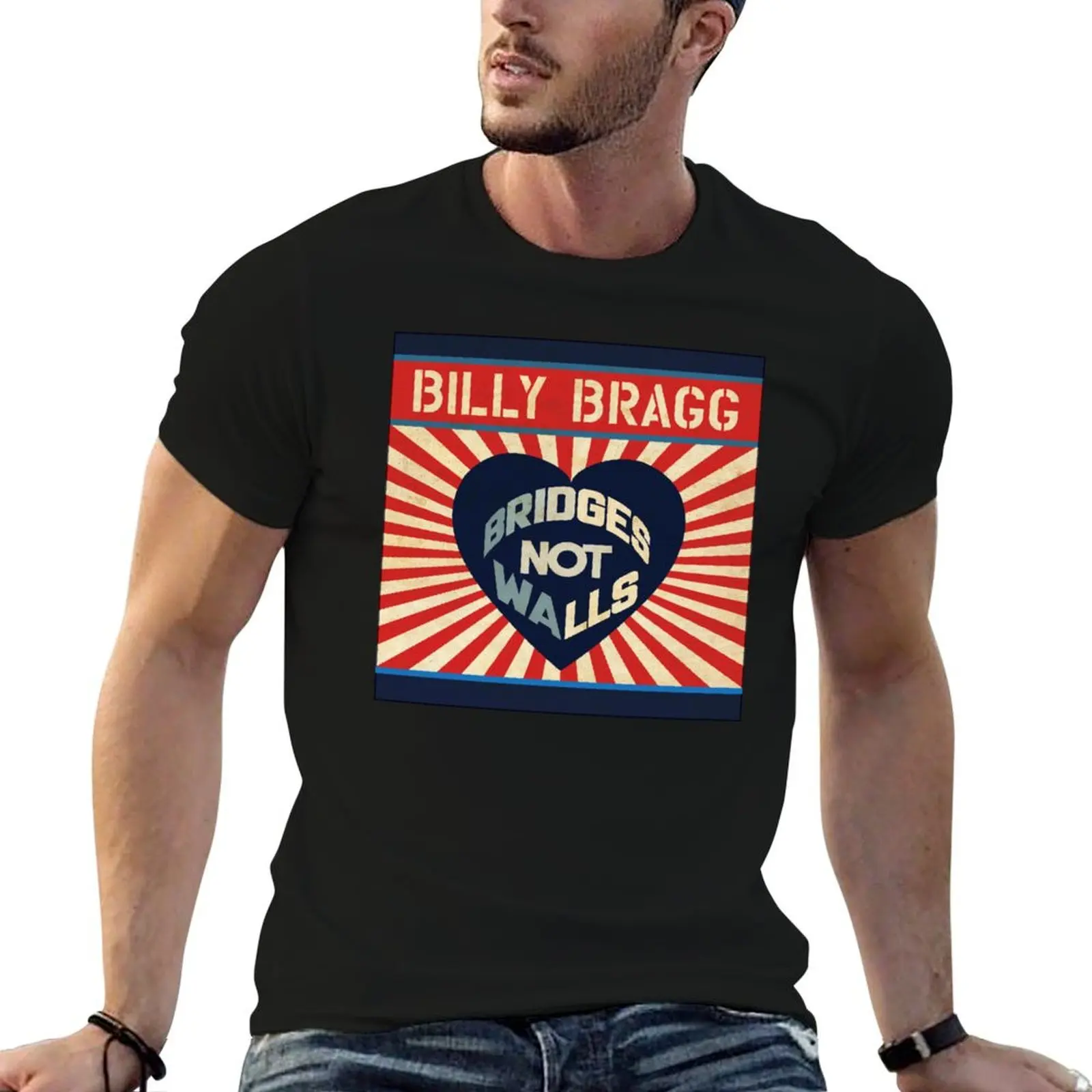 Billy Bragg Bridges not Walls T-Shirt man t shirt cotton high quality t shirt man casual t shirt man plain T-shirt
Billy Bragg Bridges not Walls T-Shirt man t shirt cotton high quality t shirt man casual t shirt man plain T-shirt