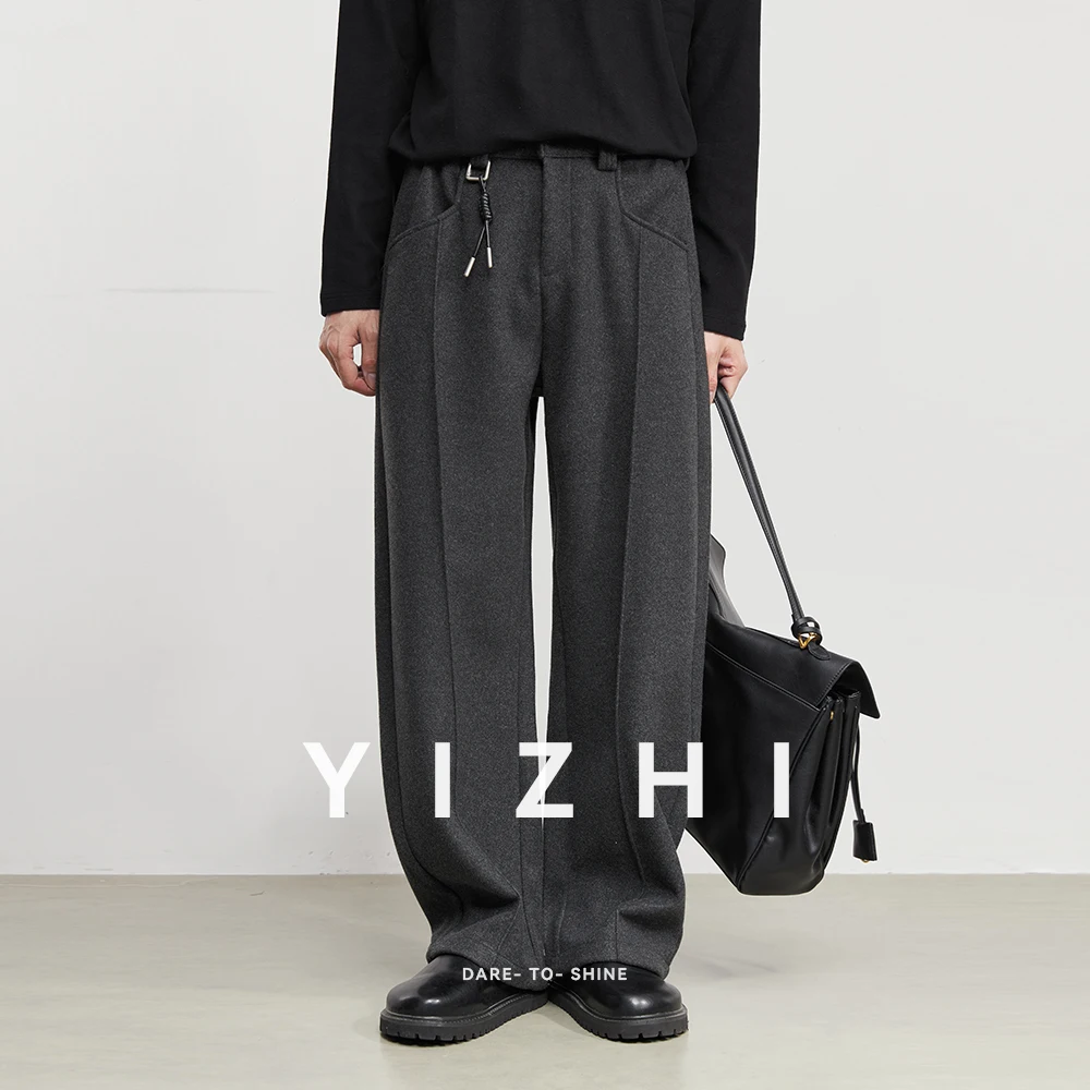 Модные мужские повседневные брюки из плотной шерсти, осень-зима 2024, новые однотонные модные универсальные брюки тонкого кроя
Модные мужские повседневные брюки из плотной шерсти, осень-зима 2024, новые однотонные модные универсальные брюки тонкого кроя