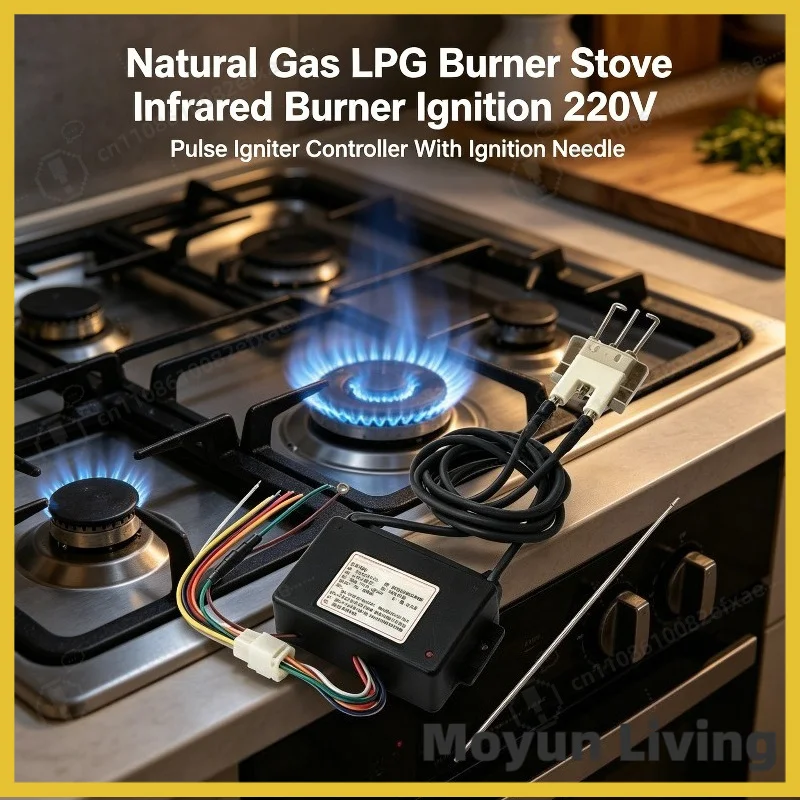 Natural Gas LPG Burner Stove Infrared Burner Ignition 220V Pulse Igniter Controller With Ignition Needle
Natural Gas LPG Burner Stove Infrared Burner Ignition 220V Pulse Igniter Controller With Ignition Needle