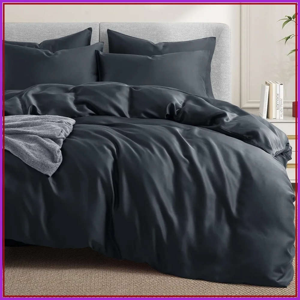 3PCS Cooling Duvet Cover Full/Queen Size, 60% Tencel Lyocell + 40% Cotton Comforter Cover Set for Hot Sleepers, Moisture Wicking
3PCS Cooling Duvet Cover Full/Queen Size, 60% Tencel Lyocell + 40% Cotton Comforter Cover Set for Hot Sleepers, Moisture Wicking