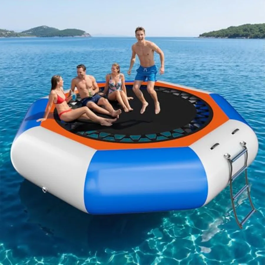 Inflatable Water Trampoline 10FT Floating Water Bouncer with Rope Ladder High Elastic Net Durable PVC Large Jumping Area with E
Inflatable Water Trampoline 10FT Floating Water Bouncer with Rope Ladder High Elastic Net Durable PVC Large Jumping Area with E