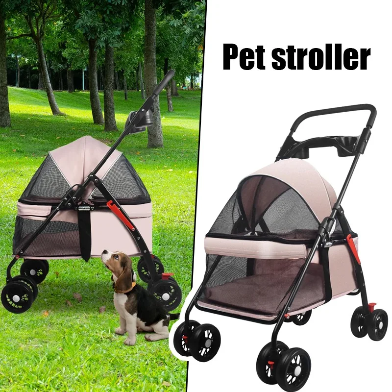 Pet Dog And Cat Stroller with Foldable Dog And Cat Cage Jogging Stroller With Cup Holder Suitable Small And Medium Dogs and Cats
Pet Dog And Cat Stroller with Foldable Dog And Cat Cage Jogging Stroller With Cup Holder Suitable Small And Medium Dogs and Cats