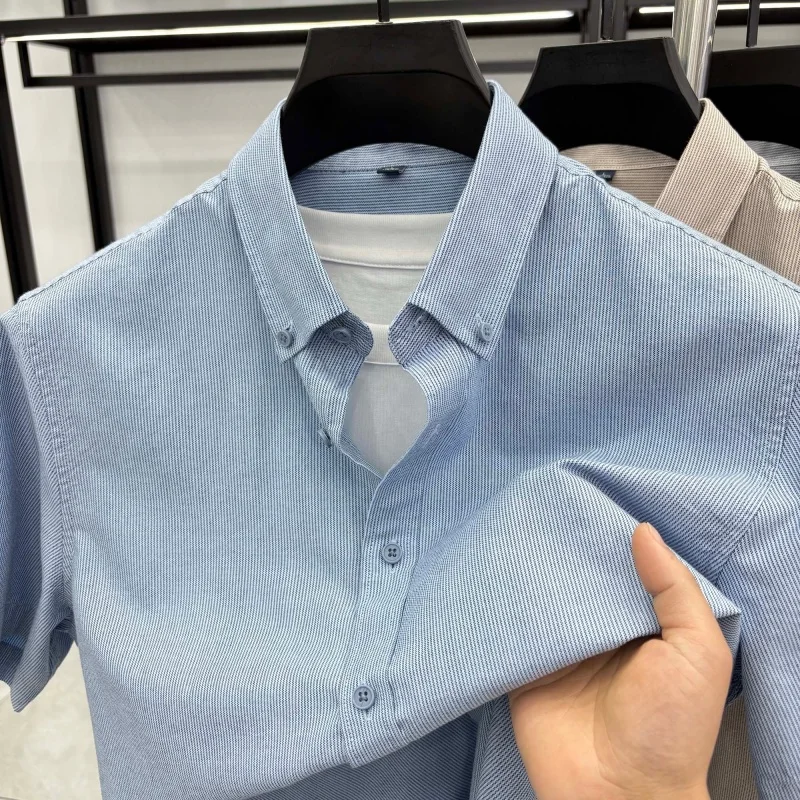New Men's 100% Cotton Striped Shirt Summer Cool Breathable Short Sleeve Exquisite Lapel Top Fashionable Versatile Men's Clothing
New Men's 100% Cotton Striped Shirt Summer Cool Breathable Short Sleeve Exquisite Lapel Top Fashionable Versatile Men's Clothing