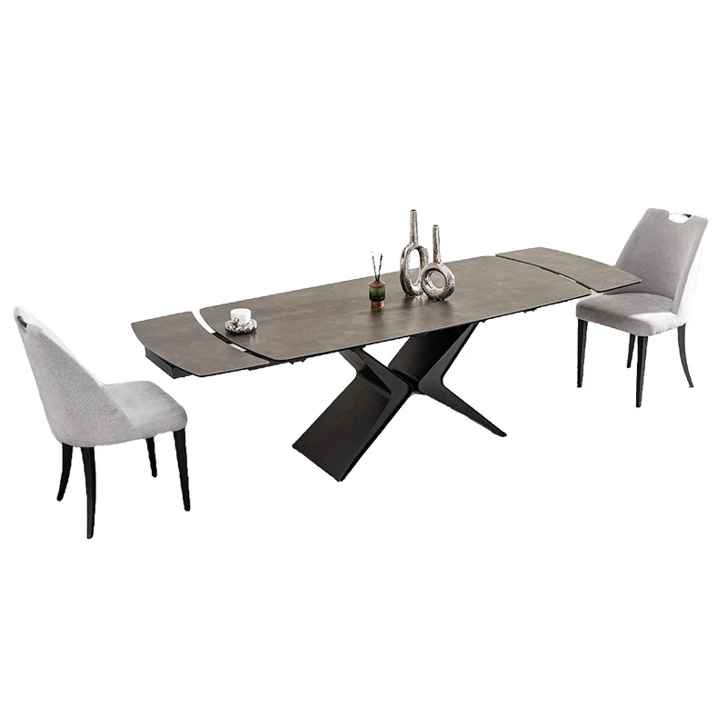 Retractable dining table Small apartment household rectangular 10-person dining table
Retractable dining table Small apartment household rectangular 10-person dining table