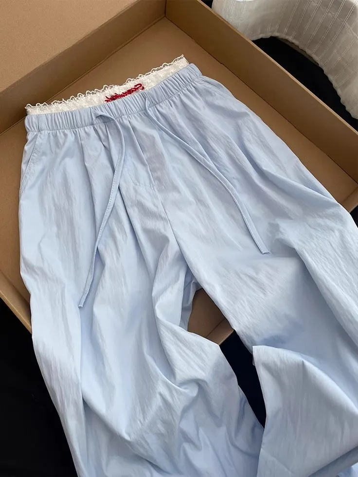 Loose Casual Lace Trim Pants Women's Summer 2026 New Korean Sle Lazy Faion High Waist Wide Leg Pants Cotton Linen Blend
Loose Casual Lace Trim Pants Women's Summer 2026 New Korean Sle Lazy Faion High Waist Wide Leg Pants Cotton Linen Blend
