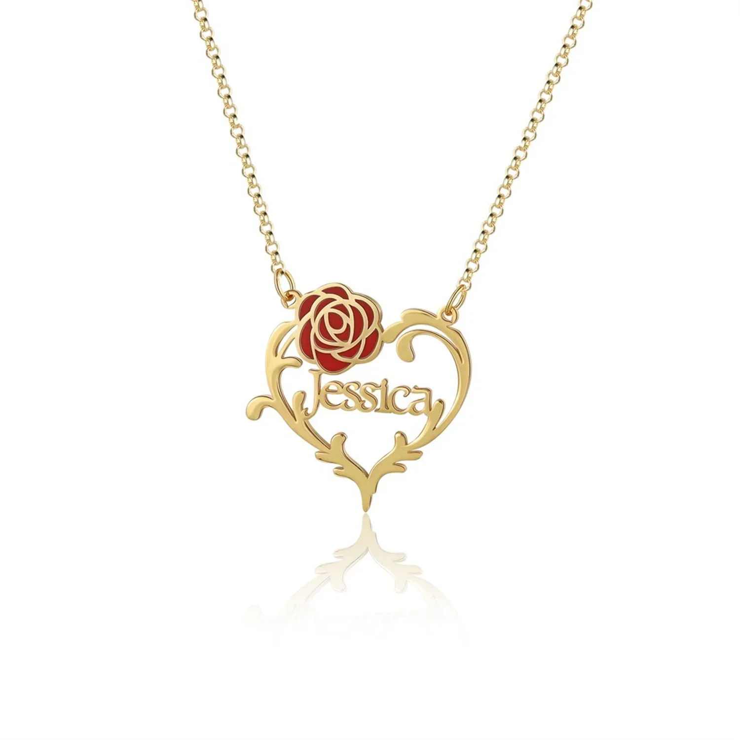 Rose Name Necklace Personalized Heart Necklace For Her Custom Enamel Pendant Stainless Steel Jewelry Gift For Couples Christmas
Rose Name Necklace Personalized Heart Necklace For Her Custom Enamel Pendant Stainless Steel Jewelry Gift For Couples Christmas